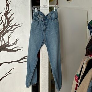 High Waisted Straight Leg Jeans